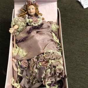 Miniature Victorian Porcelain doll new in box.